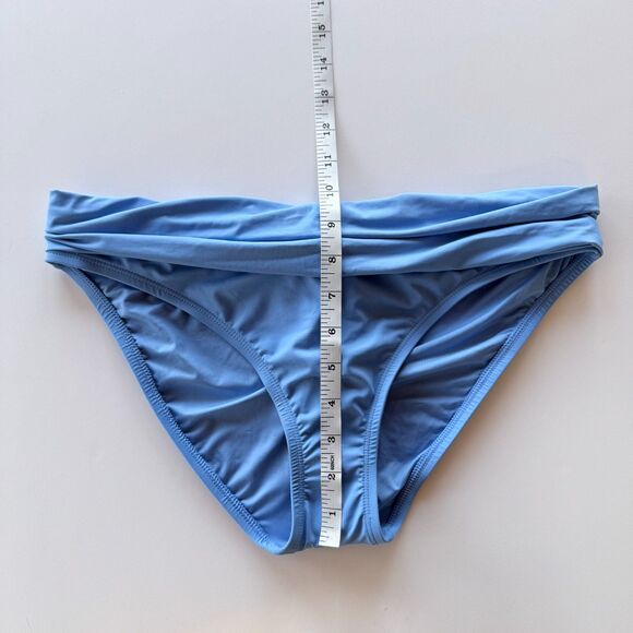 NWT La Blanca Island Goddess Shirred Band Hipster Bikini Bottoms in Chambray 10 - Picture 12 of 12